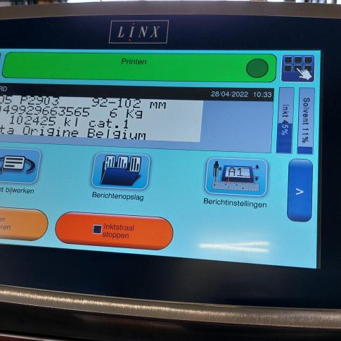L'écran de l'imprimante Linx 8920 est un écran tactile avec des paramètres clairs et une utilisation facile