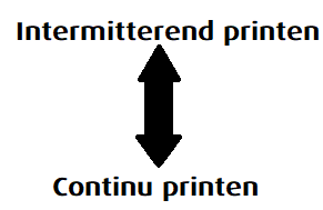 verschil tussen intermitterend printen en continu printen