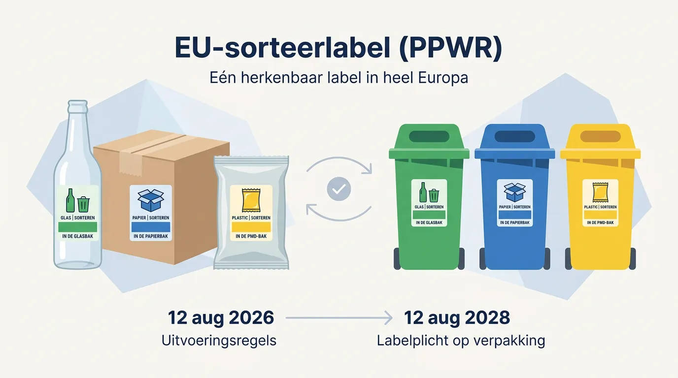 EU-sorteerlabels en PPWR: wat verandert er voor jouw verpakkingen vanaf 2028?